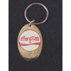 Vintage Brass Coca-Cola Keychain #1074